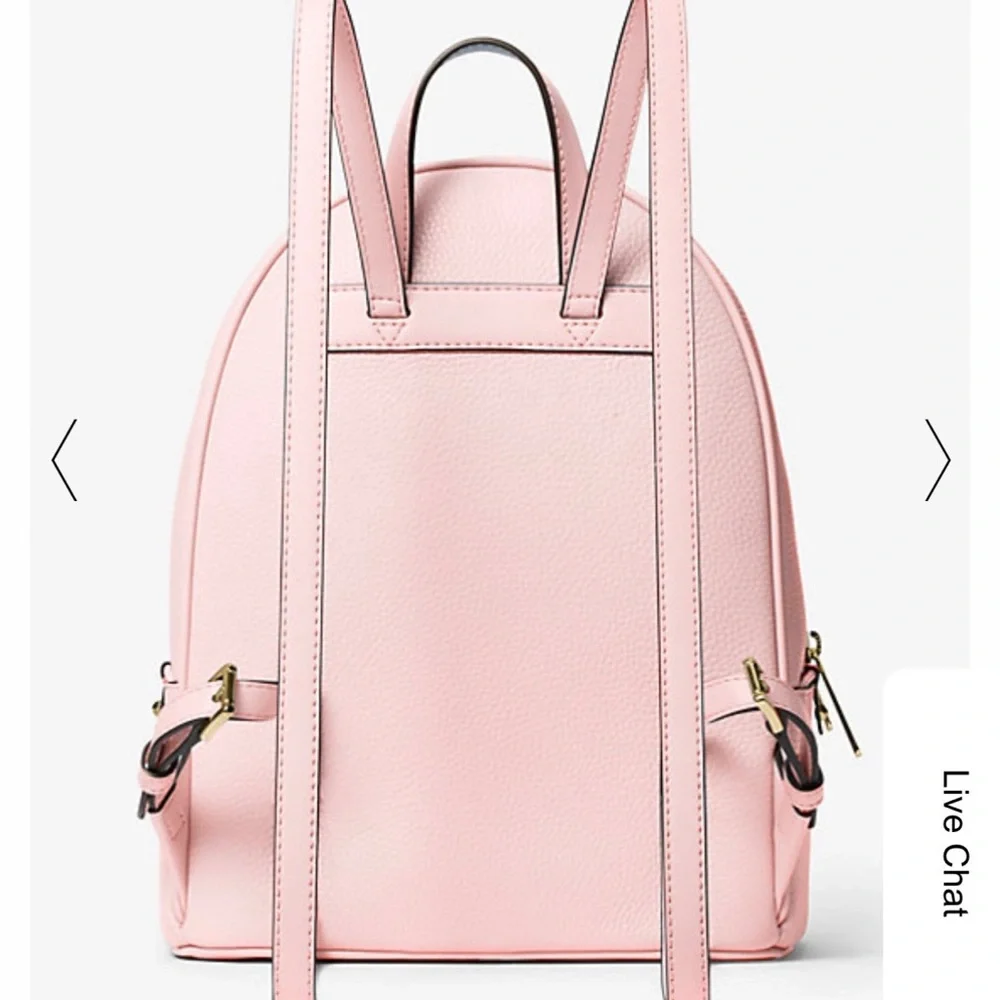 michael kors adina powder pink blush pebble leather backpack - Picture 9 of 11